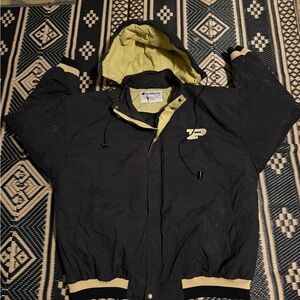 Purdue Boilermakers vintage champion coat/jacket with hood embroidered size XL